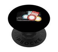 Tarjetas de bingo jugador de bingo con bandera de EE. UU PopSockets PopGrip Adhesivo