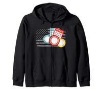 Tarjetas de bingo jugador de bingo con bandera de EE. UU Sudadera con Capucha