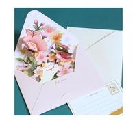 Tarjetas de Boda Romantic Flower Birthday Christmas Card Pop-up Greeting Cards Set Postcard Party Wedding Decor(04)