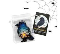 Tarjetas de bolsillo afirmativas de Halloween | Bonitas tarjetas de comodidad | Fantasma, murciélago, cuervo, muerte, dios, reconfortante, recuerdo para estudiantes, adolescentes, graduados, empleados