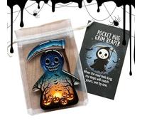 Tarjetas de bolsillo de Halloween, colgante pequeño con tarjeta de aliento, decoración de fiesta de Halloween para el dormitorio de los niños, aula, oficina, dormitorio, escuela, departamento