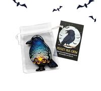 Tarjetas de bolsillo de Halloween | Tarjeta de aliento de bolsillo | Fantasma, murciélago, cuervo, muerte, dios, recuerdo inspirador para graduados, incentivos de equipo, adultos, colegas, estudiantes