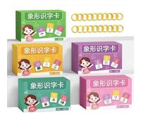 Tarjetas de caracteres chinos Palabras visuales Tarjetas didácticas de aprendizaje Chino mandarín Pinyin Orden de trazos jeroglíficos Educación temprana Principiantes chinos