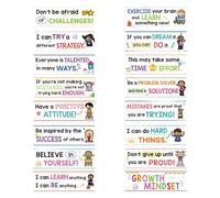 Tarjetas De Citas Inspiradoras - Tarjetas De Mentalidad De Crecimiento | Aliento Afirmaciones Positivas | Arte De Pared Inspirador Para Niños Estudiantes Oficina De Maestros Aliento Positivo | Coticon