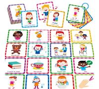 Tarjetas de comunicación para necesidades especiales, 40 tarjetas de doble cara, 80 necesidades especiales básicas para niños y adultos con autismo, retraso del habla, ayuda visual, terapia del habla