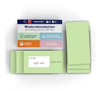 Tarjetas de comunicación rectangulares, 250 unidades, color verde
