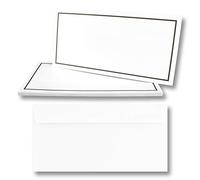 Tarjetas de condolencia con sobre, DIN largo, diseño con borde negro, 10 tarjetas de agradecimiento de luto sin ventana, Trauer Papiere by GUSTAV NEUSER