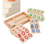Tarjetas de Conteo de Madera Matemáticas - Juguetes de Números 1-9000 | Juego de Habilidades de Cálculo - para Kindergarten Escuela en Casa Sala de Juegos Campamento de Vacaciones Cumpleaños Chica