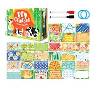 Tarjetas De Control del Lápiz para Niños - Juguete Borrable De Educación Temprana,Tarjetas De Escritura Y Control del Lápiz para Niños,para De 2 A 6 Años, para Uso En Hogar Y
