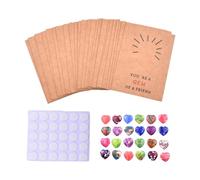 Tarjetas de Corazón Genérico | Suministros De Fiesta Natural - 24 Tarjetas De Felicitación Amistad - Para Amigos Compañeros Escuela Oficina Cumpleaños Aula Viajes Vacaciones