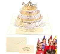 Tarjetas de cumpleaños 3D pop-up - Tarjetas de felicitación de cumpleaños decorativas, diseño divertido pop-up | Tarjeta 3D hecha a mano, tarjeta regalo, invitación a una fiesta, tarjeta de