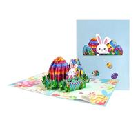 Tarjetas de cumpleaños 3D - Spring Egg Bunny, Keepsake Card with Design, Message Card with sentiment, Greeting Accessory, high-quality foldable material, Heartfelt Note for Teachers, friends, family
