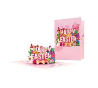 Tarjetas de cumpleaños 3D - Spring Egg Bunny, Keepsake Card with Design, Message Card with sentiment, Greeting Accessory, high-quality foldable material, Heartfelt Note for Teachers, friends, family