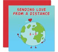 Tarjetas de cumpleaños de larga distancia para hombres y mujeres, amor alrededor del mundo, tarjeta de feliz cumpleaños para mamá, papá, hermano, hermana, tía, tío, amigo, 145 mm x 145 mm, tarjetas de
