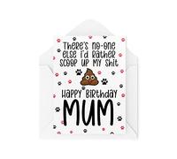 Tarjetas de cumpleaños del perro | Perro mamá | Tarjeta de momia perro caminante regalo perrito padre broma mascota tarjeta de felicitación para sus bromas Poo | CBH919