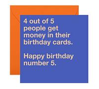 Tarjetas de cumpleaños divertidas para mujer - '4 OUT OF 5 PEOPLE' - Regalos de cumpleaños groseros para hombre - Tarjeta de cumpleaños para hijo hija hermana - Viene con pegatinas - por Central 23