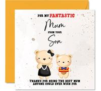 Tarjetas de cumpleaños especiales para mamá, mamá fantástica, tarjeta de feliz cumpleaños para mamá de hijo, regalos de cumpleaños de madre, 145 mm x 145 mm, tarjetas de felicitación sentimentales para el día de la madre para mamá, mamá, mamá, mamá