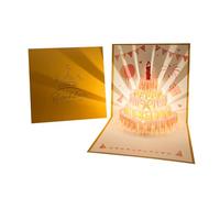 Tarjetas de cumpleaños musicales, 3D Pop Up Musical Greeting Card, Celebration Keepsake Postcard for Wife, Husband, Sister, Daughter, Surprise Gift for Birthday Party, CelebrationDisplay
