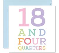 Tarjetas de cumpleaños número 19 para hombres y mujeres, 18 y cuatro cuartos, tarjeta de feliz cumpleaños para hombre de 19 años, mujer, tío, primo, hija, sobrina, tarjetas de felicitación de