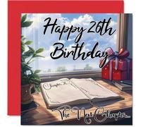 Tarjetas de cumpleaños número 26 de anime para mujeres y hombres, The Next Chapter, tarjeta de feliz cumpleaños para hijo, hija, hermano, hermana, tío, tía, sobrina, sobrino, primo, 145 mm x 145 mm,