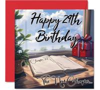 Tarjetas de cumpleaños número 29 de anime para mujeres y hombres, The Next Chapter, tarjeta de feliz cumpleaños para hijo, hija, hermano, hermana, tío, tía, sobrina, sobrino, primo, 145 mm x 145 mm,