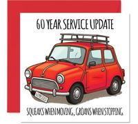 Tarjetas de cumpleaños número 60 para hombres y mujeres, actualización de servicio anual, tarjeta de feliz cumpleaños para hombre de 60 años, mujer, abuelo, abuela, tía, vecino, tarjetas de