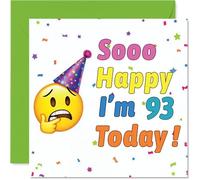 Tarjetas de cumpleaños número 93 para hombres y mujeres - So Happy Im Turning - Tarjeta de feliz cumpleaños para hombre de 93 años, mujer, marido, papá, esposa, tío, tarjetas de felicitación de