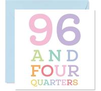 Tarjetas de cumpleaños número 97 para hombres y mujeres, 96 y cuatro cuartos, tarjeta de feliz cumpleaños para hombre de 97 años, mujer, niñera, abuelo, abuela, abuela, tarjetas de felicitación de