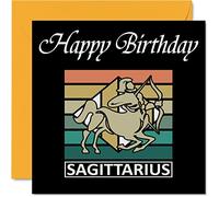Tarjetas de cumpleaños para hombres y mujeres, signo del zodiaco Sagitario, divertida tarjeta de cumpleaños para mamá, papá, hermano, hermana, hijo, hija, abuela, abuelo, tarjetas de felicitación de