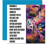 Tarjetas de cumpleaños para hombres y mujeres - Straight Fire AF - Tarjeta de cumpleaños para hermana, hermano, amigo, mejor amigo, compañero de trabajo, tarjetas de felicitación de 145 mm x 145 mm