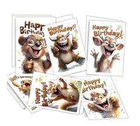 Tarjetas de cumpleaños para mujer, recuerdo con temática de animales con sobre, tarjetas de felicitación de cumpleaños, para novia, novio, compañero de trabajo, marido, esposa, hermana, hijo, hija