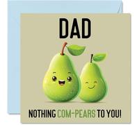 Tarjetas de cumpleaños para papá, Nothing Com-Pears, divertida tarjeta de feliz cumpleaños para papá de parte de hijo e hija, tarjeta del día del padre para padre, tarjetas de felicitación de broma de