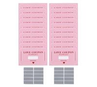 Tarjetas de cupón románticas, diseño interactivo , elemento de cubierta para rascar, material de papel mate, campos de recompensa personalizados, actividades de vinculación de relaciones en