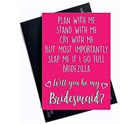 Tarjetas de dama de honor Will You Be My Bridesmaid Cards Sorpresa Tarjeta de dama de honor Tarjeta de fiesta nupcial Tarjeta de mejor amigo Tarjetas divertidas Invitación PC450