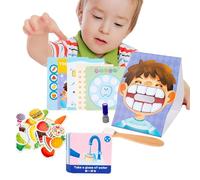 Tarjetas de defensa - Papel 23,6 x 18,2 x 6,5 cm Juego educativo | Tarjetas de defensa dentaria con juego de cepillos modelo de dientes, formación en higiene, habilidades motoras finas |