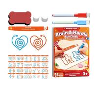 Tarjetas de desarrollo cerebral para niños, juguete educativo lógico, 20 cartas de juego para coordinación mano cerebral | para coordinación de manos y desarrollo del hemisferio cerebral izquierdo y