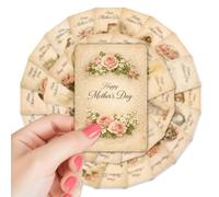 Tarjetas de Día de la Madre, 36 piezas en estéticas con flores para agradecimiento - Tarjeta del Día de la Madre por la hija, para esposa y novia, su abuela amigos compañeros de trabajo