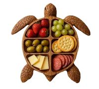 Tarjetas de embutidos | Turtle Charcuterie Boards que sirven una bandeja de queso - Platos de cena de madera, de aperitivos de bandeja de frutas para boda de ducha nupcial