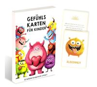 Tarjetas de emociones para niños, Juego de 32 Tarjeta con Ilustraciones de Monstruos, el Monstruo de Las emociones, muñecos emociones, Fun Emotion Recognition Activity