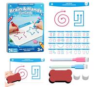 Tarjetas De Entrenamiento Cerebral - Juego De Aprendizaje De 7,68 Pulgadas | 20 Piezas De Papel - Tarjetas Flash De Desarrollo Del Cerebro Izquierdo Y Derecho Con Goma De Pluma para, Habilidades