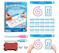 Tarjetas de entrenamiento cerebral, juguete educativo de aprendizaje, 20 tarjetas de entrenamiento para el desarrollo del cerebro, juguetes educativos, para el desarrollo de la coordinación manual de