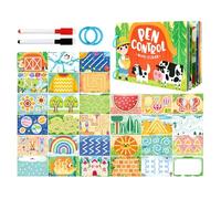 Tarjetas de entrenamiento de pluma para escribir | Cuaderno de escritura interactivo | Juego de práctica de escritura con tarjetas de control de pluma, para edad