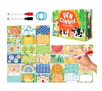 Tarjetas de entrenamiento de pluma para escribir - Juguete de educación temprana borrable - Juego de práctica de escritura con tarjetas de control de bolígrafo | para niños de 2 a 6 años de edad