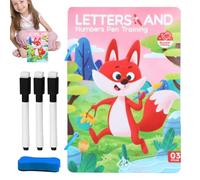 Tarjetas de entrenamiento, juego de control de pluma, herramienta de práctica de escritura a mano, reutilizable e interactiva, acceso de educación temprana, 8,27 x 4,92 x 1,18 pulgadas, compacto ideal