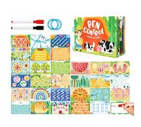 Tarjetas de Entrenamiento Para Agarre Pluma | Ejercicios de Escritura Borrado | Tarjetas De Práctica Para El Control De Lápiz Libro Niños - Aprendizaje Verano Niños Pequeños Y Dreumeses