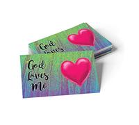 Tarjetas de escritura para niños y jóvenes, «Pass Along», «God Loves Me», paquete de 25