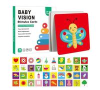 Tarjetas De Estimulación De La Visión Del Bebé - Tarjetas De Aprendizaje Para Niños De Alto Contraste | Ayuda A Crecer En Aspectos, Tarjeta De Memoria De Actividad De Aprendices