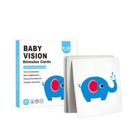 Tarjetas De Estimulación De La Visión Del Bebé - Tarjetas De Aprendizaje Para Niños De Alto Contraste | Ayuda A Crecer En Aspectos, Tarjeta De Memoria De Actividad De Aprendices
