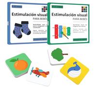 Tarjetas de Estimulacion Visual Educativas para Niños 6-36 Meses - Pack de 40 Tarjetas con Colores e Imágenes Realistas - Aprendizaje Visual, Lenguaje y Juego Sensorial - FEDELLITO
