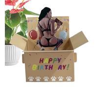 Tarjetas de felicitación 3D para hombres y niños, diseño creativo de mapas pop up para cumpleaños con texto en inglés «Happy Birthday» para y familiares para adultos, tarjeta 3D divertida